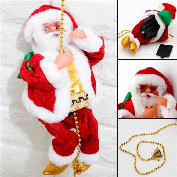 Santa Climbing Ladder Electric Santa Claus Climbing Rope Decoration Chri… - Picture 2 of 8